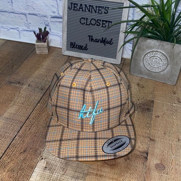 HTFU script plaid hat cap - Picture 1 of 9